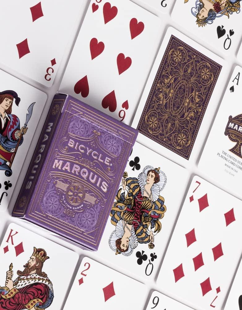 Premium Bicycle Playing Cards - Marquis Edition for Poker, Magic Tricks & Card Games | Durable & Classic Design for Casino Nights, Family Gatherings & Professional Performances