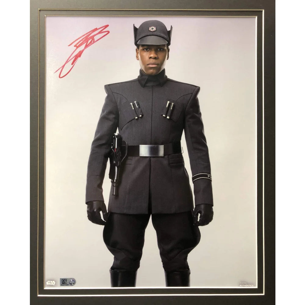 John Boyega Signed Star Wars 11x14 Photo - Framed Finn Autograph Portrait with Topps COA - Perfect for Star Wars Collectors & Memorabilia Displays