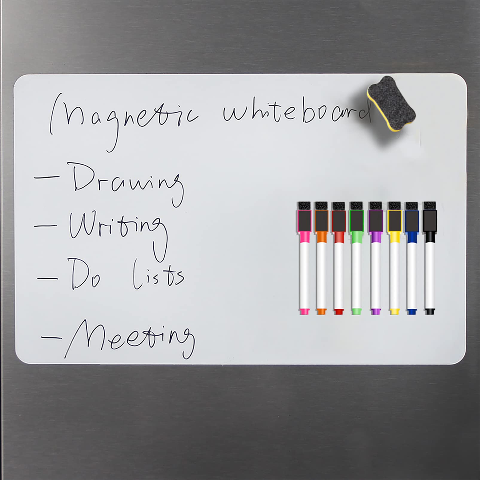 MAGIDEKOR Magnetic Dry Erase Whiteboard for Refrigerator - 12