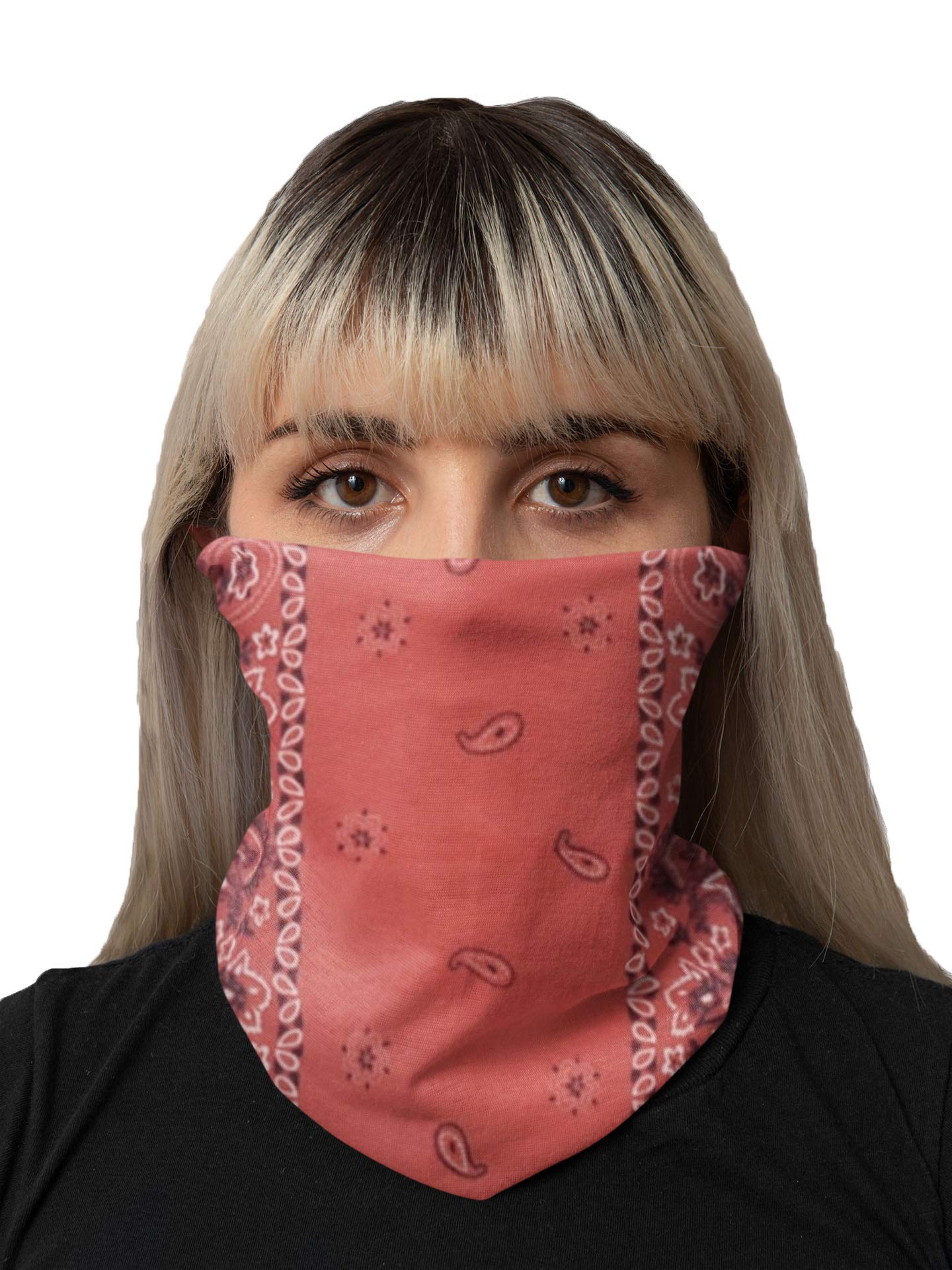 Multipurpose Face Mask Bandana Neck Gaiter for Men & Women - Red | Outdoor Sports, Hiking, Cycling & Daily Protection