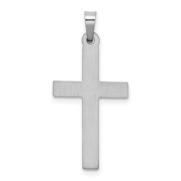 14K Solid White Gold Latin Mexican Holy Cross Necklace - Religious Chain Pendant with Jesus Christ Charm for Women & Men | Perfect for Baptism, First Communion, Confirmation & Daily Faith Jewelry