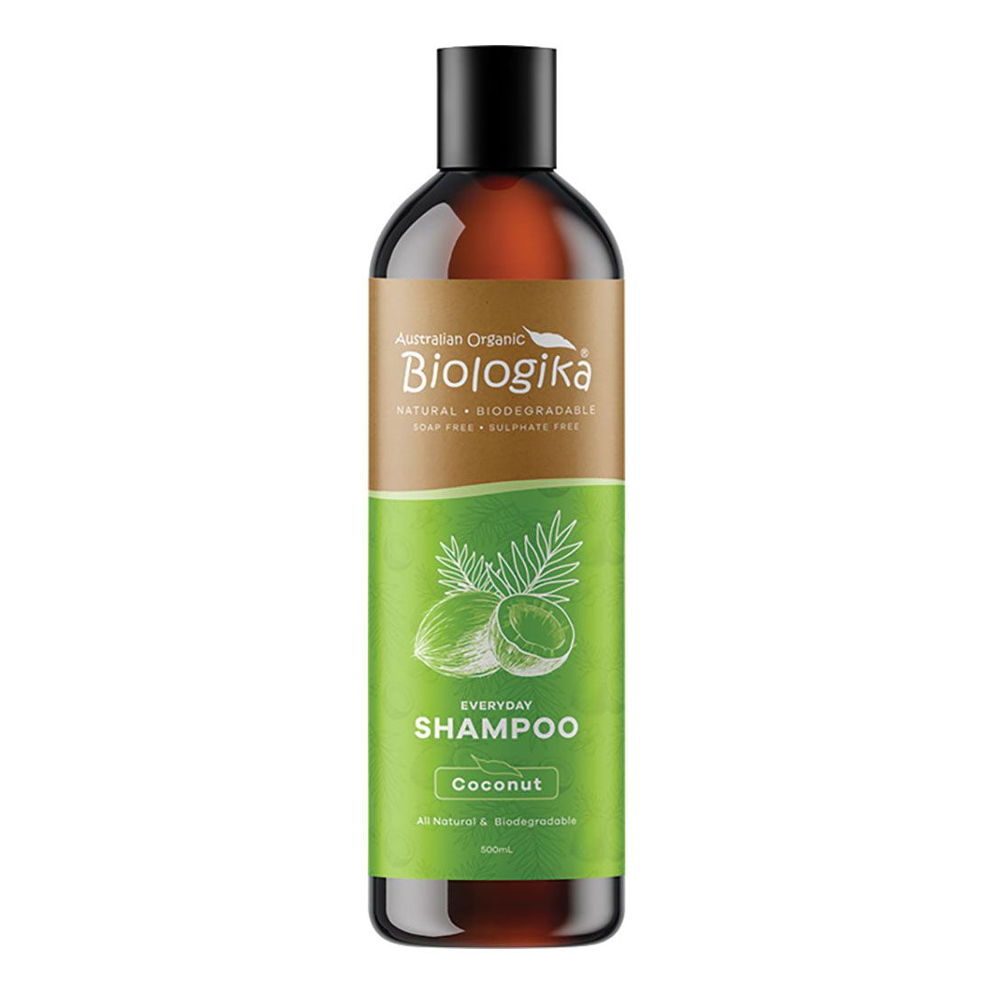 BIOLOGIKA Organic Coconut Shampoo for Hair Growth - 16.9oz Sulfate-Free & Natural Ingredients - Hydrating & Nourishing for Dry, Damaged Hair - Perfect for Daily Use & Scalp Care