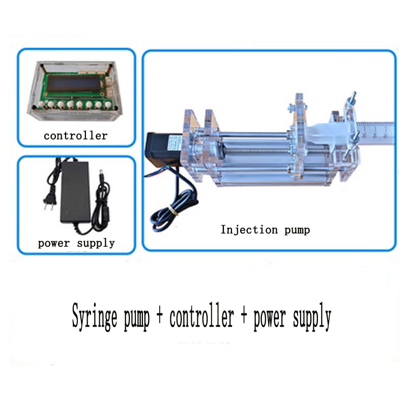Precision Benchtop Syringe Pump - Lab Micro Pump for Glue Dispensing & Sampling with Latest Controller (Gray) - Ideal for Laboratory, Medical, and Industrial Applications