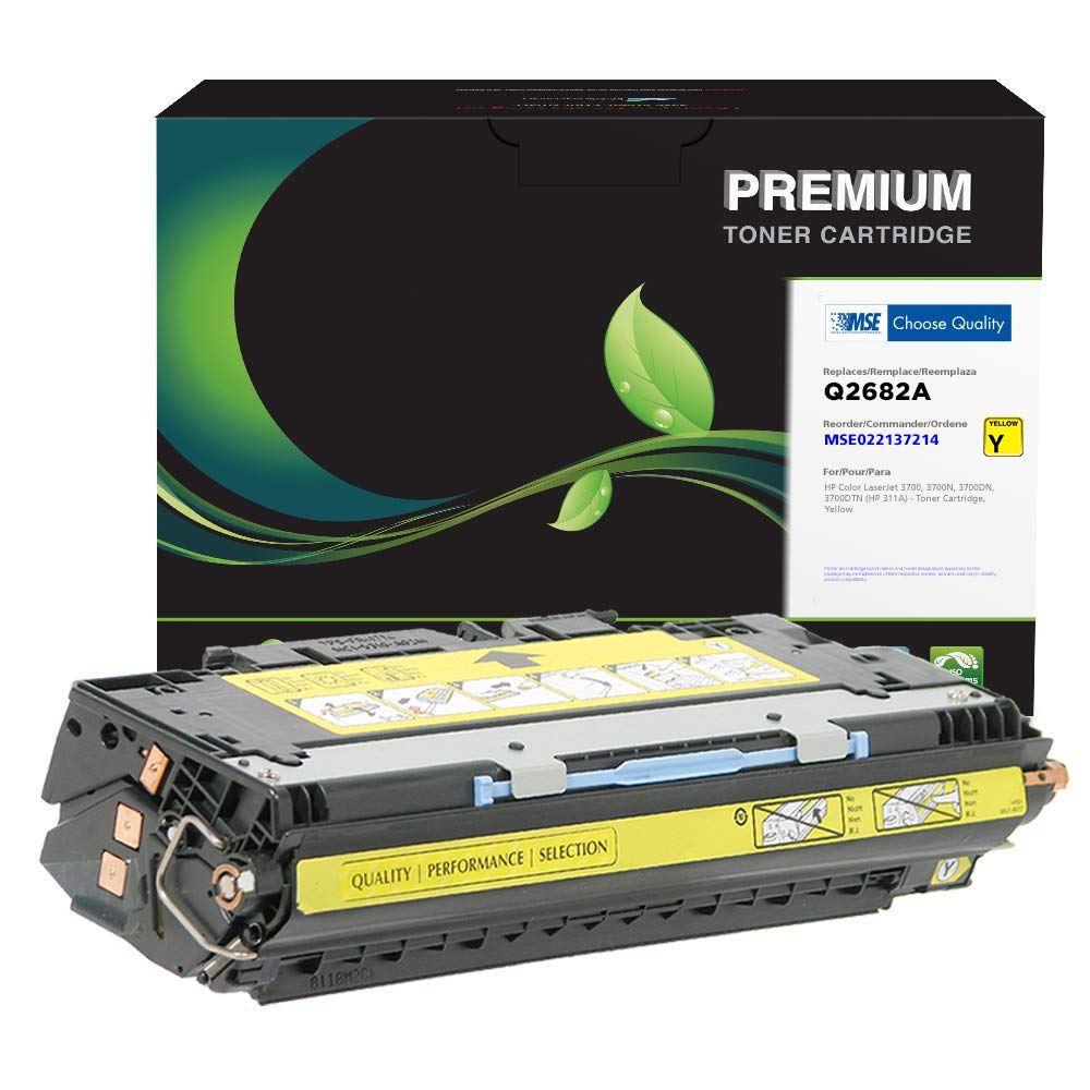 MSE Remanufactured Toner Cartridge Replacement for HP Q2682A (HP 311A) - Yellow | High-Quality Compatible Ink for HP Printers | Perfect for Home Office & Small Business Printing Needs
