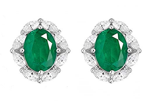 Luxury Inspired Emerald Earrings - High Quality S925 Sterling Silver Women's Jewelry, Perfect Gift for Her, Anniversary Present | Elegant for Parties, Weddings & Special Occasions