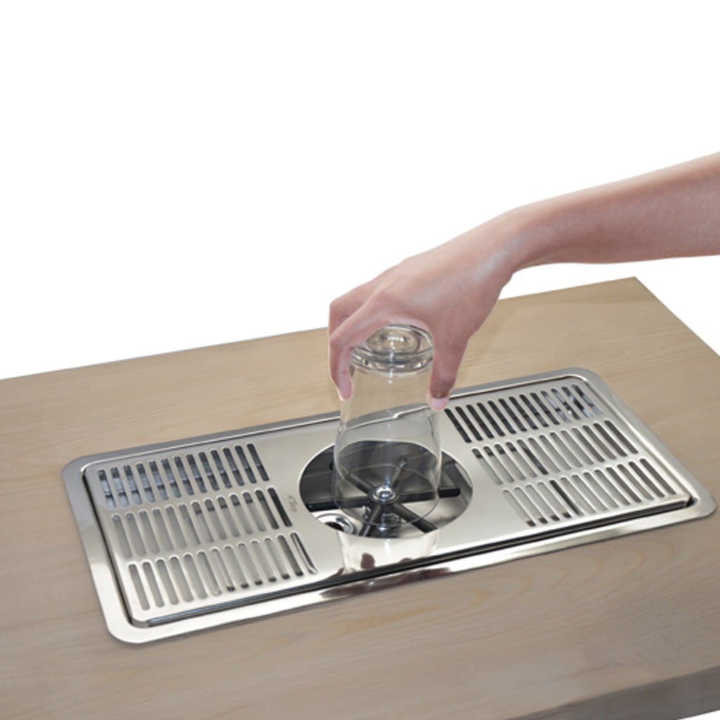 Krome Recessed Spray Rinser - Commercial Kitchen Sink Dispense Center for Restaurants & Food Service (Ideal for Bar Sinks, Food Prep Areas & Industrial Cleaning Stations)