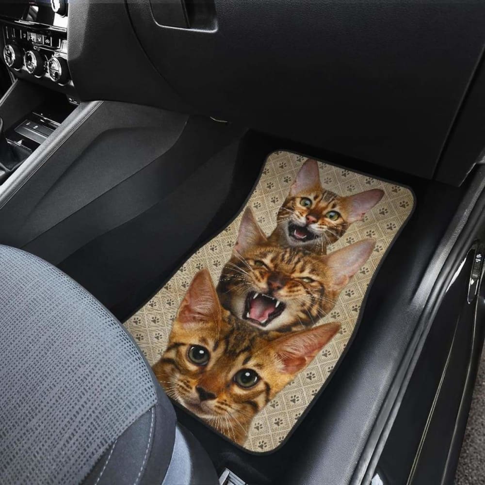 Premium Bengal Cat Car Floor Mats - Funny & Durable for Bengal Cat Lovers - Perfect for Pet Owners & Car Enthusiasts