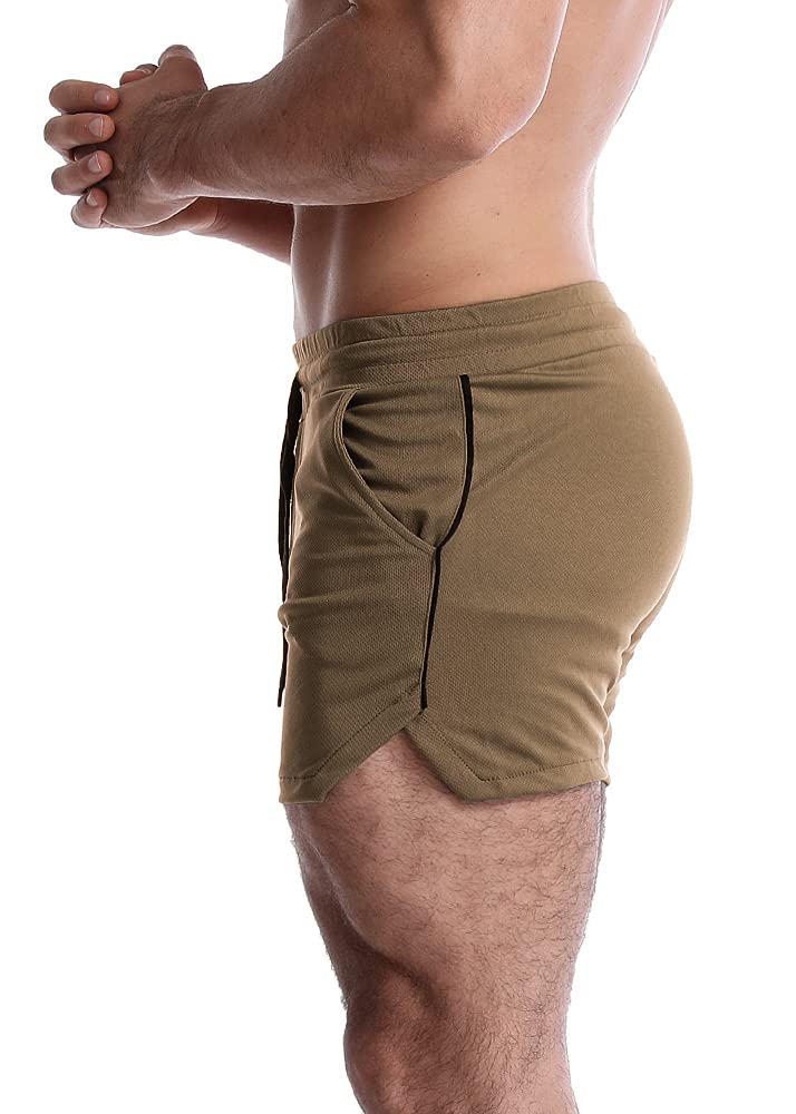 EVERWORTH Men's 5 Inch Inseam Workout Shorts - Quick Dry Athletic Gym Shorts for Bodybuilding, Running & Casual Wear - Perfect for Training, Jogging & Summer Activities