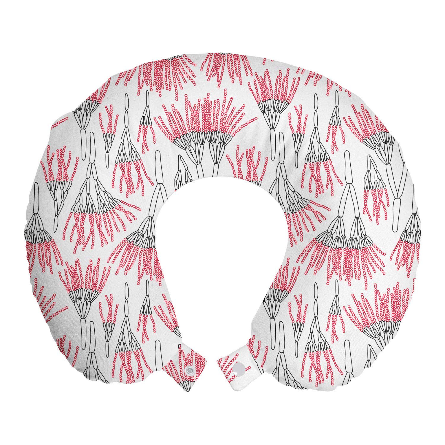 Ambesonne Abstract Travel Neck Pillow - Memory Foam Support for Airplanes & Cars - 12