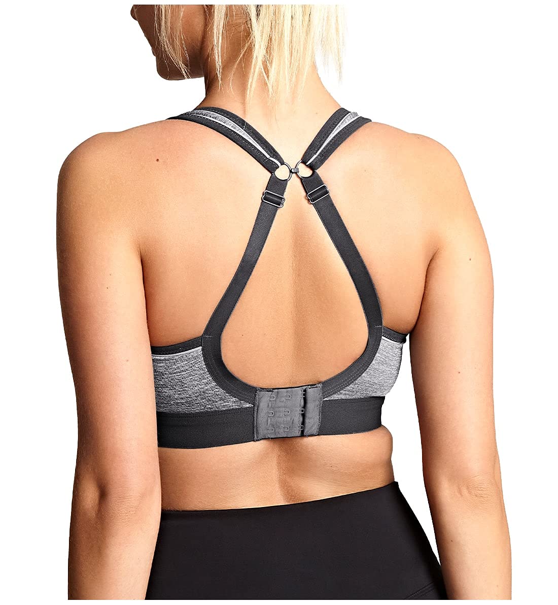 Panache Women's Non-Wired Sports Bra - High Impact Support, Charcoal/Gray, Size 30DD - Perfect for Running, Yoga & Gym Workouts