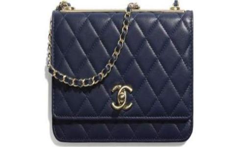Chanel Wallet On Chain WOC Classic Caviar Leather with Gold-Tone Hardware in Dark Grey - Perfect for Evening Events, Parties & Luxury Fashion Accessories