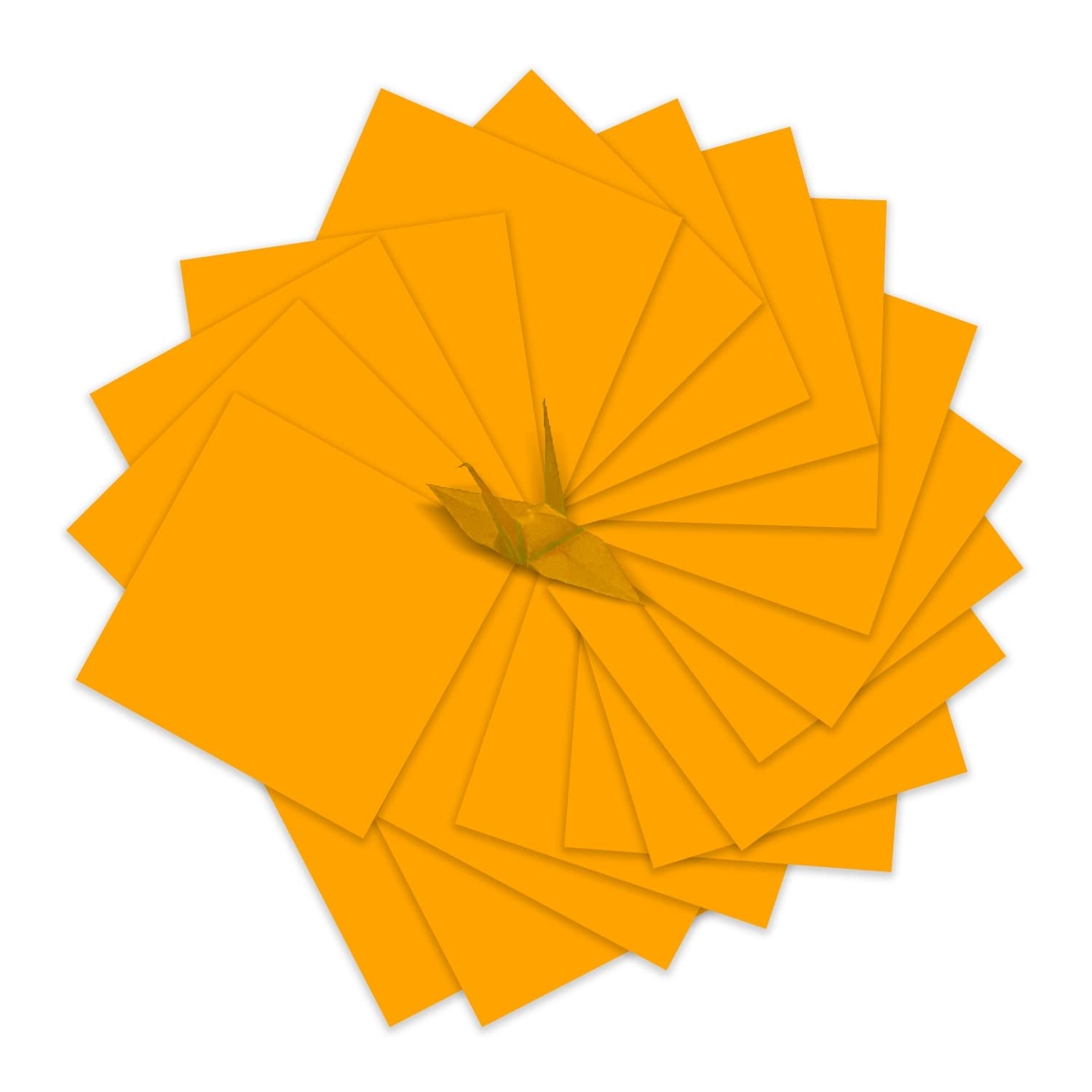 100-Pack Double Sided Origami Paper - 3x3 Inch Square Folding Paper for Origami Cranes, Scrapbooking & DIY Crafts - Vibrant Merigold Orange Color - Perfect for Kids, Classroom & Gift Wrapping