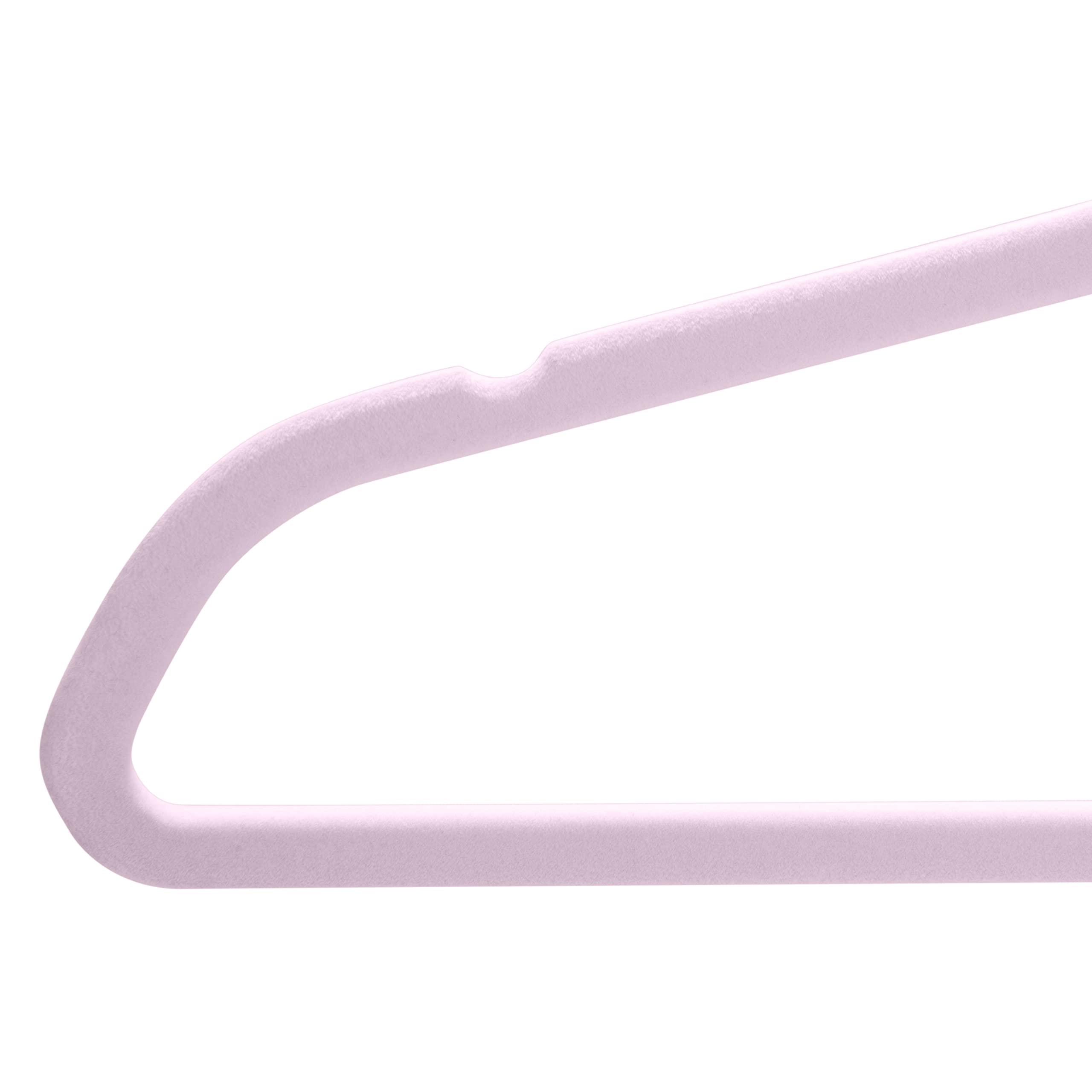 100 Pack Kids Velvet Hangers - Slim Non-Slip Space Saving Clothes Hangers for Children's Shirts, Pants & Dresses | Nursery & Closet Organization | Perfect for Baby Clothes Storage & Small Spaces (Blush)