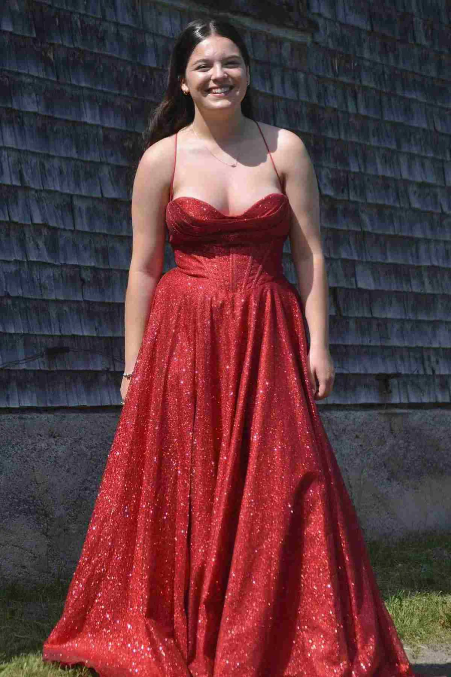 Elegant A-Line Sparkling Long Prom Dress for Formal Parties & Evening Events - J5116 | Perfect for Homecoming, Prom Night, and Special Occasions