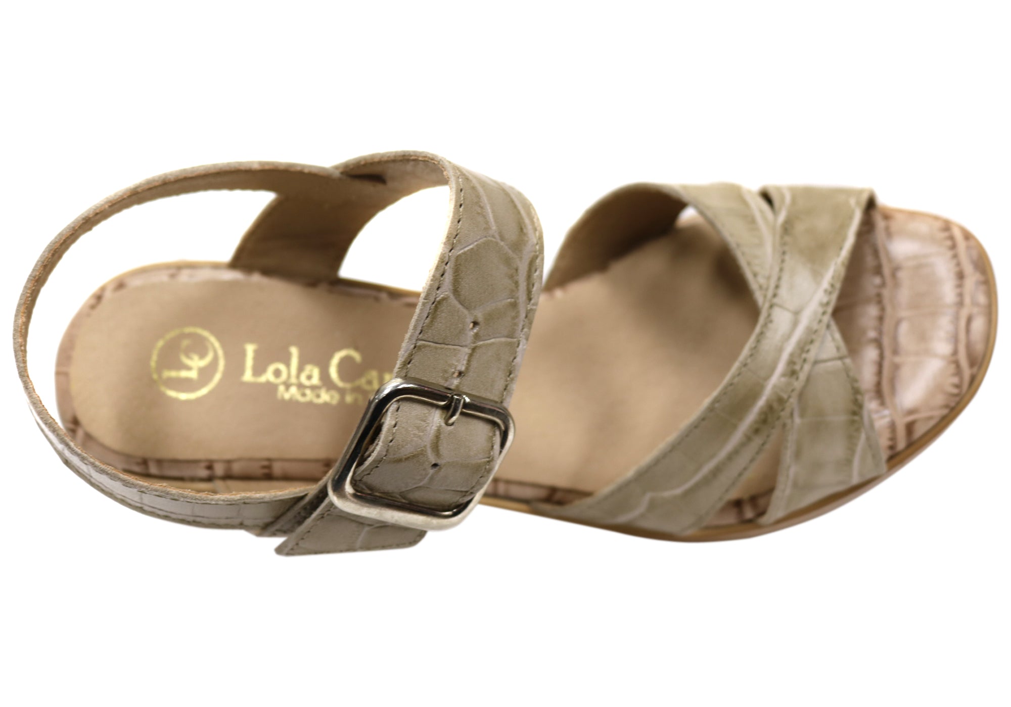 Lola Canales Women's Comfort Leather Sandals with Rose Design - Handmade in Spain - Perfect for Summer Outings, Beach Vacations & Casual Wear