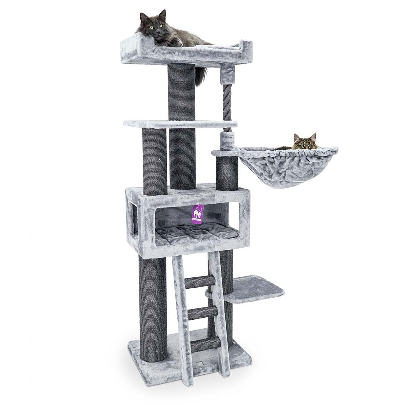 Lucky Rebels Parklane 175cm Cat Tree - Premium Large Cat Tower with Scratching Posts, Perches & Condo for Indoor Cats - Perfect for Play, Rest & Climbing in Home or Apartment