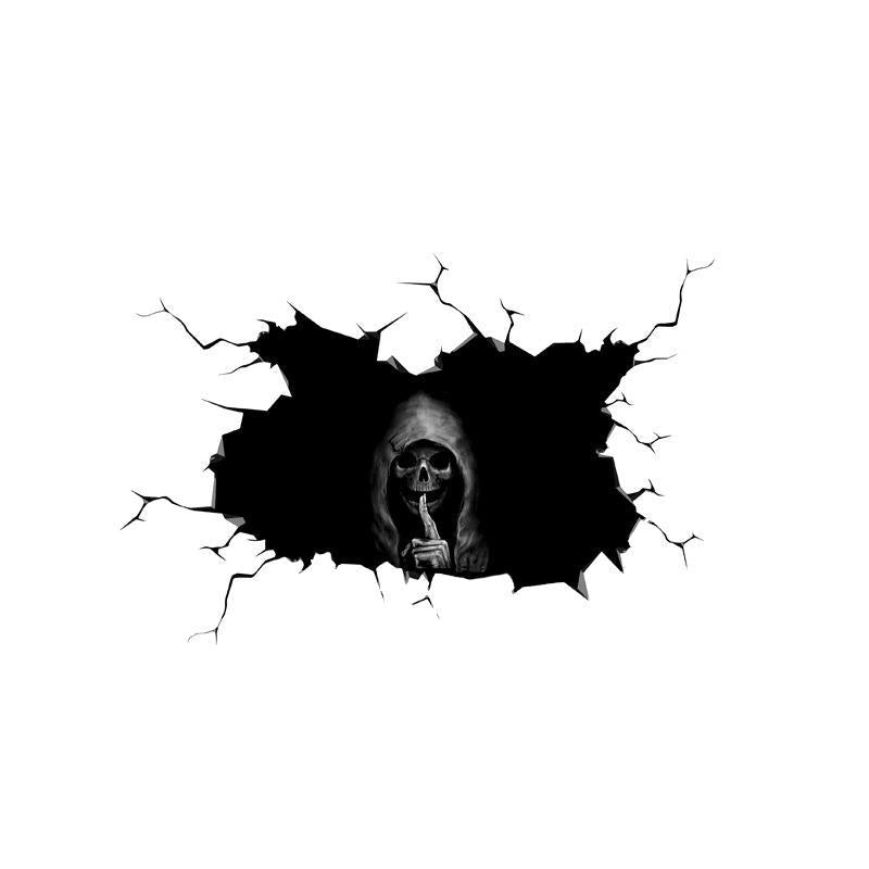 Spooky Halloween Skull Wall Decal Sticker - Gothic Home Decor for Party, Haunted House & Seasonal Celebration