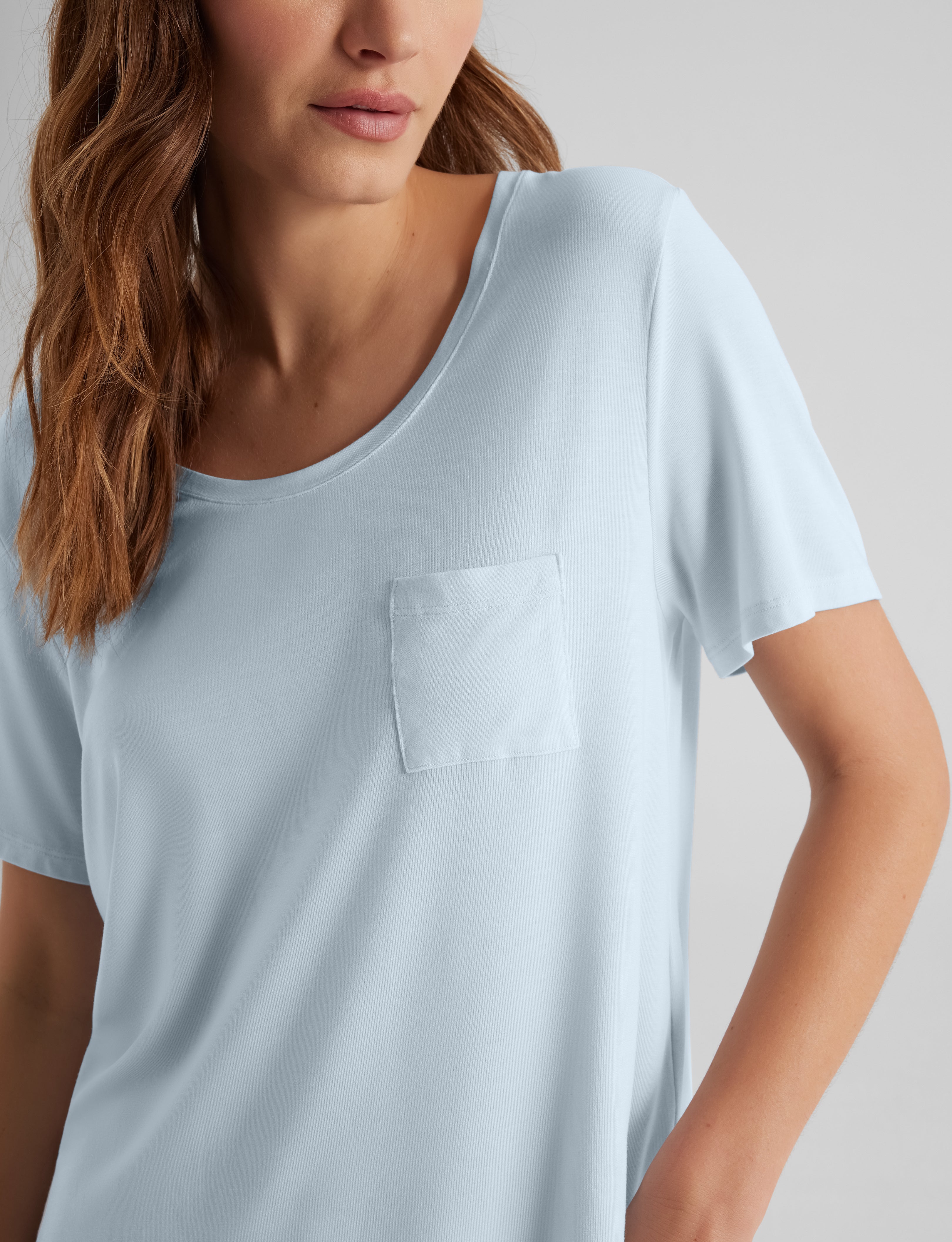 Women's Ultra Soft Second Skin Sleep Pocket Tee - Comfortable Lounge & Nightwear for Relaxing at Home