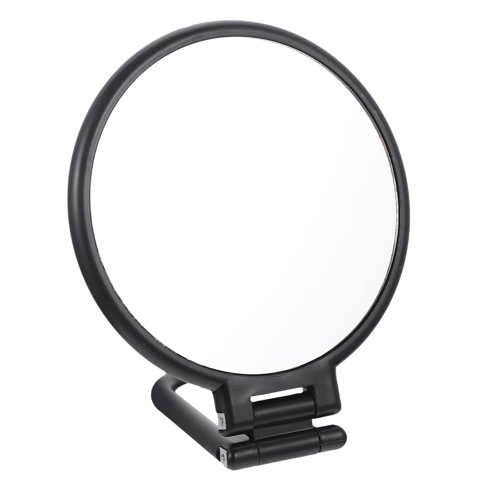 FOMIYES Handheld Vanity Mirror - Foldable Travel Makeup Mirror with Stand for Women & Girls | Portable Desktop Beauty Mirror for Home, Travel & Professional Use (Black)