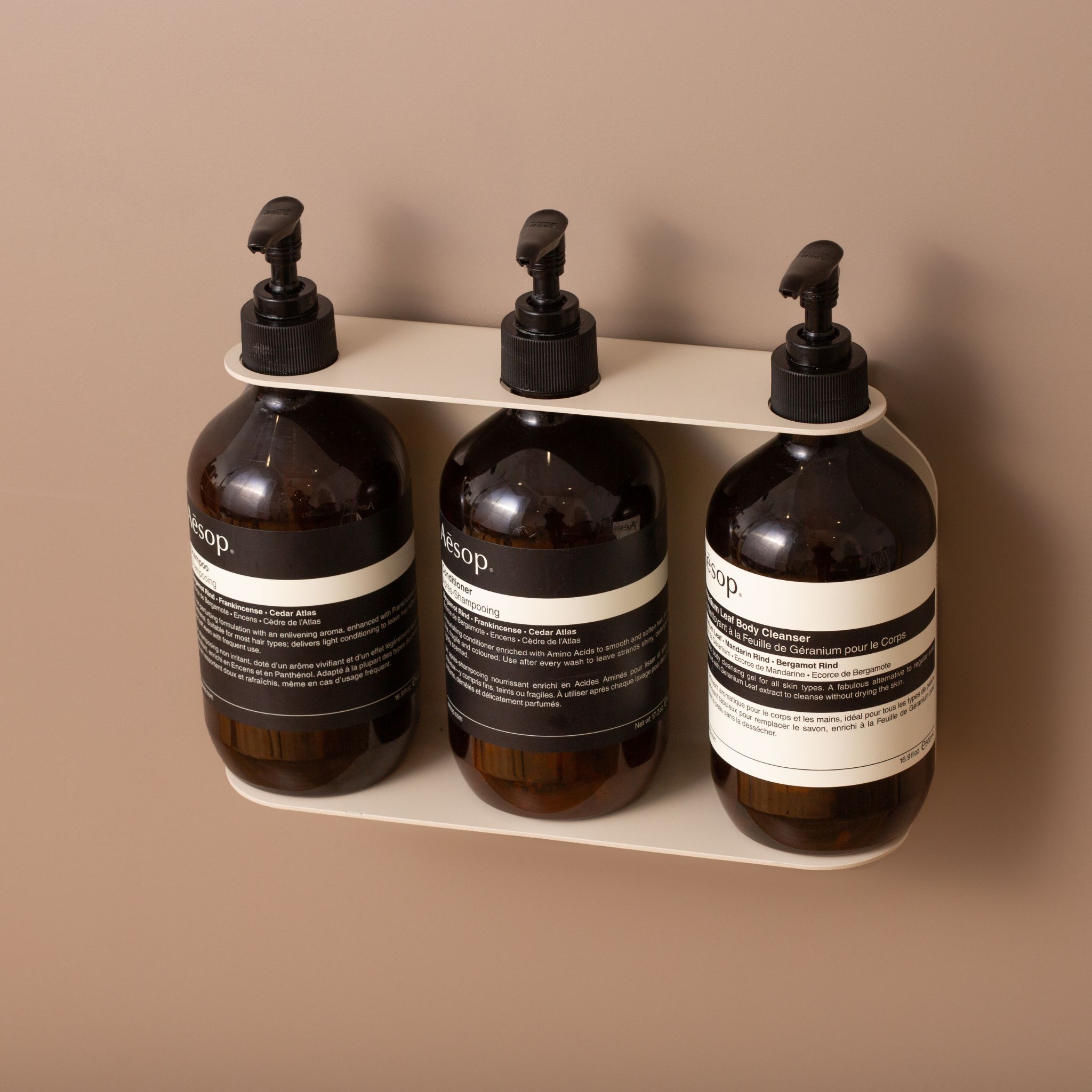 Triple Soap Dispenser Holder - 3 Bottle Organizer for Bathroom Countertop - Rustproof Sand Finish - Space Saving Bathroom Accessories for Kitchen, Sink, or Shower Organization