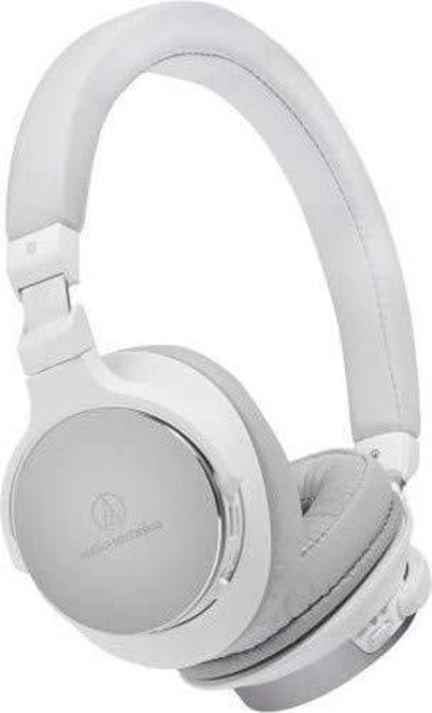 Audio-Technica ATH-SR5BTWH Wireless Bluetooth Headphones - Hi-Res Audio, On-Ear Design, White - Perfect for Commuting, Travel & Home Listening