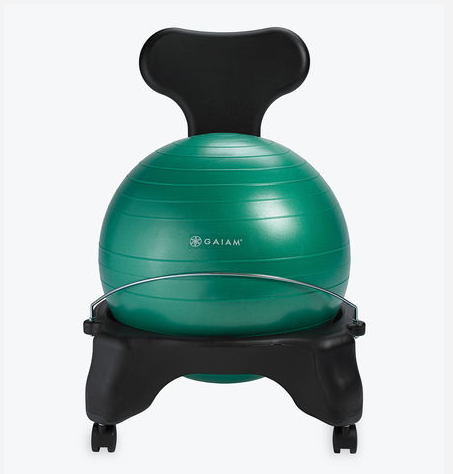 Ergonomic Balance Ball Chair for Office & Home - Green Stability Ball Seat for Posture Correction & Core Workouts - Perfect for Yoga, Fitness & Desk Work