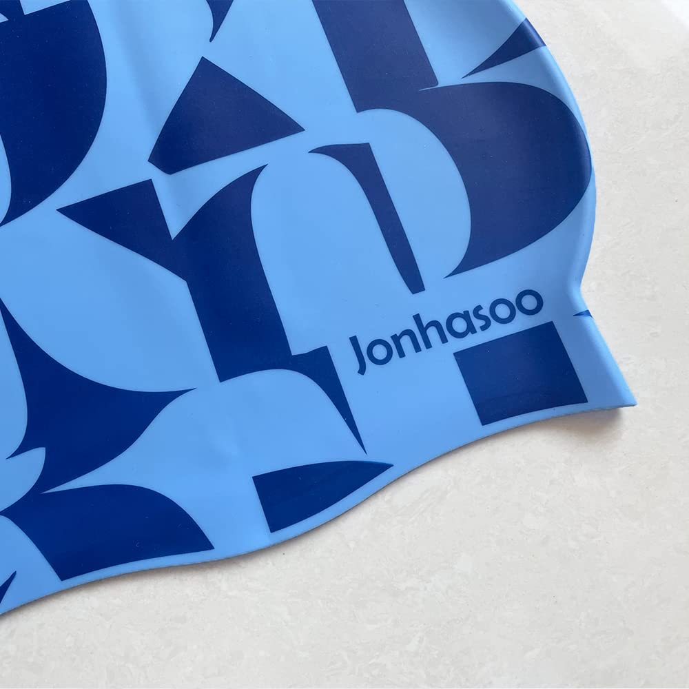 Women's Swim Cap for Long Hair - Stylish Printed Design | Perfect for Swimming, Water Aerobics & Pool Workouts
