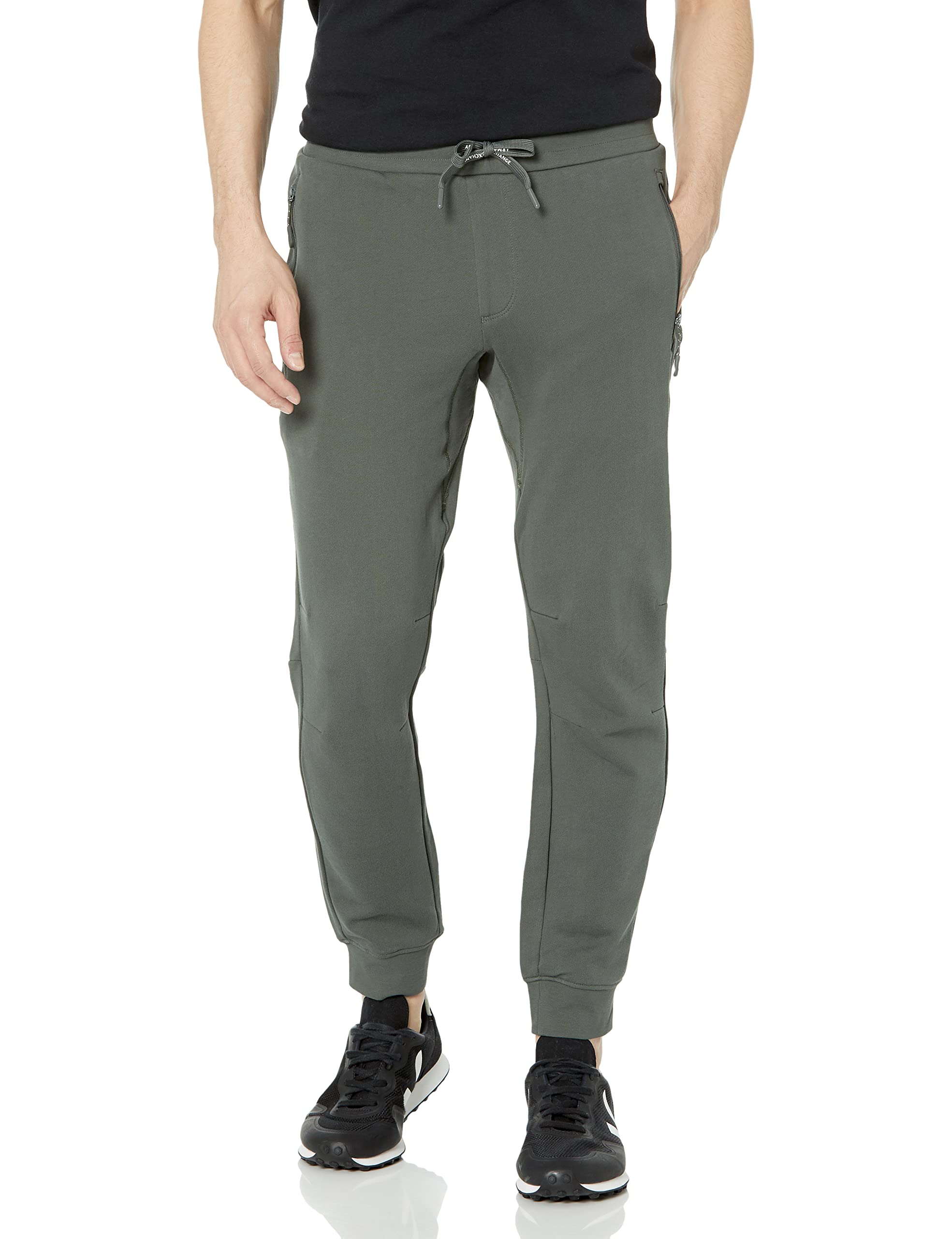 ARMANI EXCHANGE Men's Jogger Pants with Drawstring & Zip Pockets - Comfortable Casual Sweatpants for Gym, Lounge & Streetwear Fashion