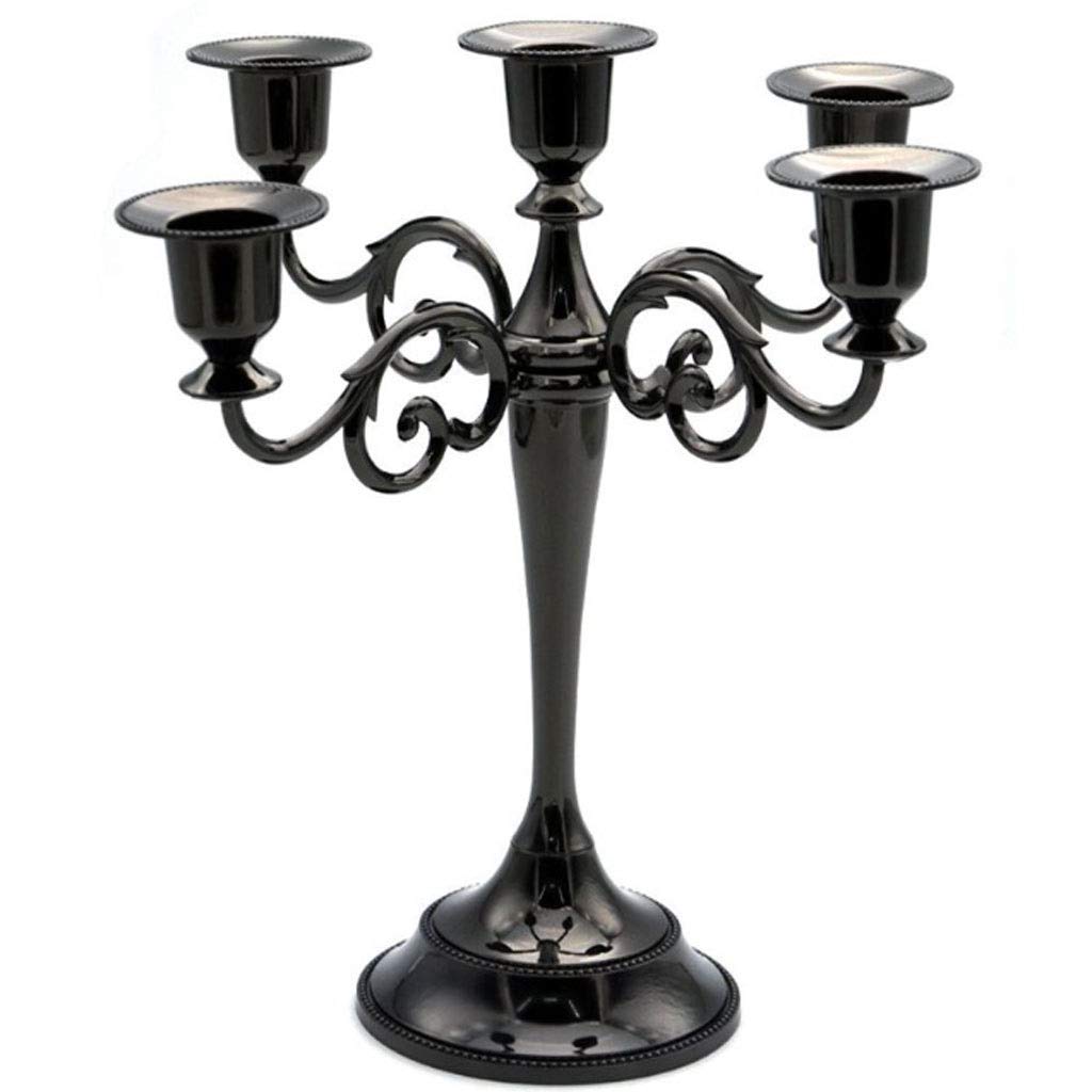 Nordic Style Metal Candle Holder Stand - Tall Black Candelabra for Wedding, Dining Table & Home Decor - Elegant Decorative Candlesticks for Centerpieces, Events & Romantic Ambiance