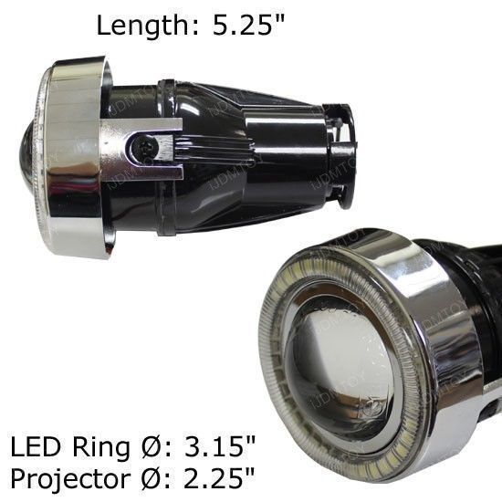 3 Pack Projector Fog Lights with 40 LED Halo Angel Eyes Rings & 6000K HID Combo - Upgrade Your Car's Nighttime Visibility for Safer Driving