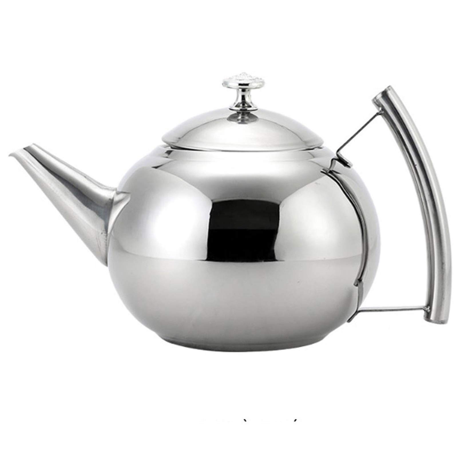 Stainless Steel Tea Kettle with Infuser - 1.5L Induction Compatible Pot for Tea, Coffee & Milk - Silver | Perfect for Home, Restaurant & Office Use