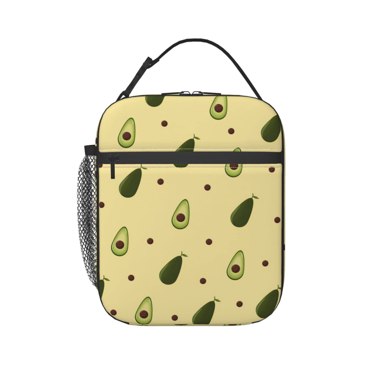 ZBDSKLEX Insulated Lunch Tote Bag with Fruits Print - Reusable Cooler Lunch Box for Women, Men, Boys & Girls - Perfect for School, Office, Work & Picnics - One Size Fits All