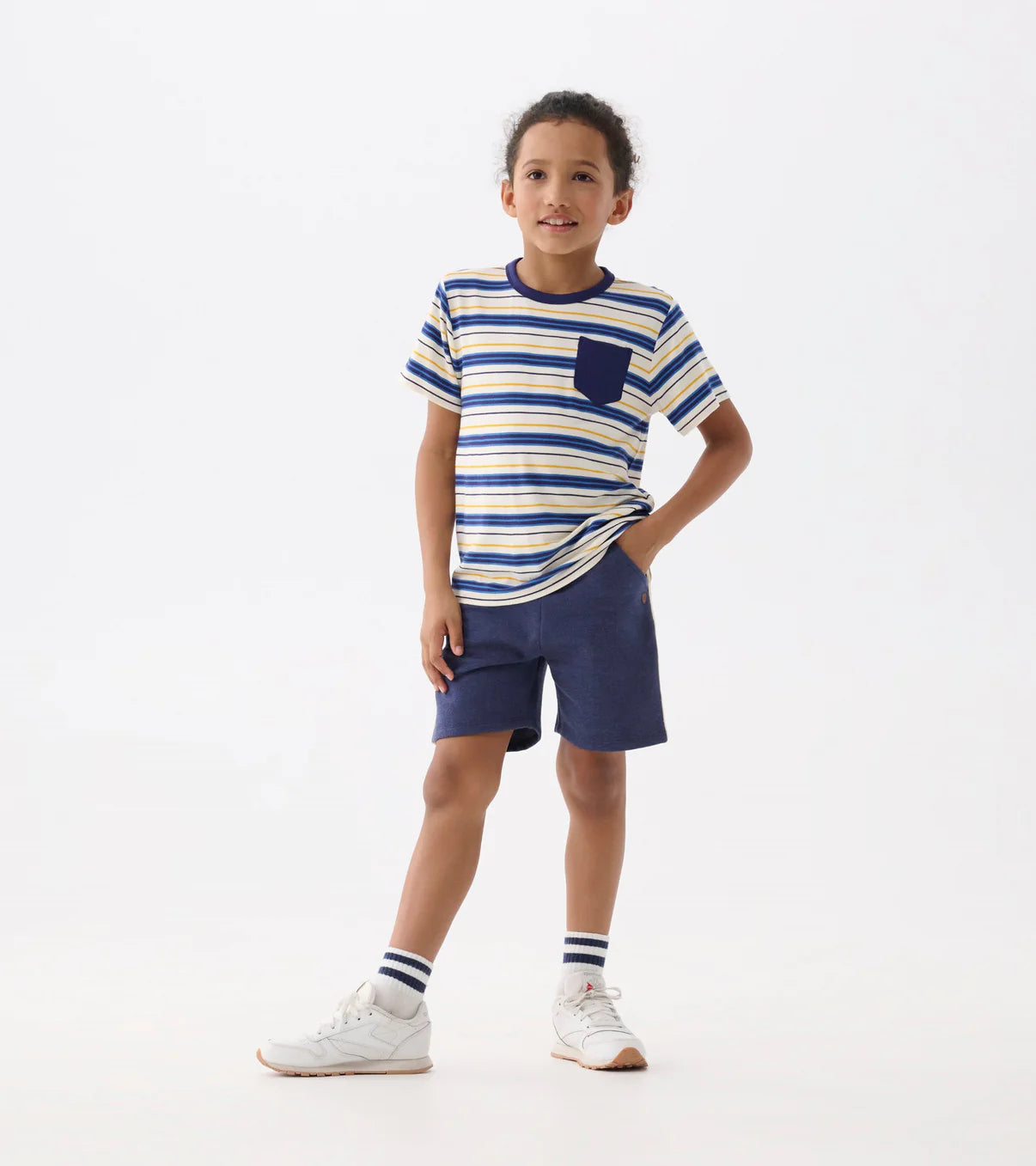 Patriotic Blue Striped Bamboo T-Shirt for Boys - Soft, Breathable & Eco-Friendly Kids Tee - Perfect for School, Playdates & Outdoor Adventures