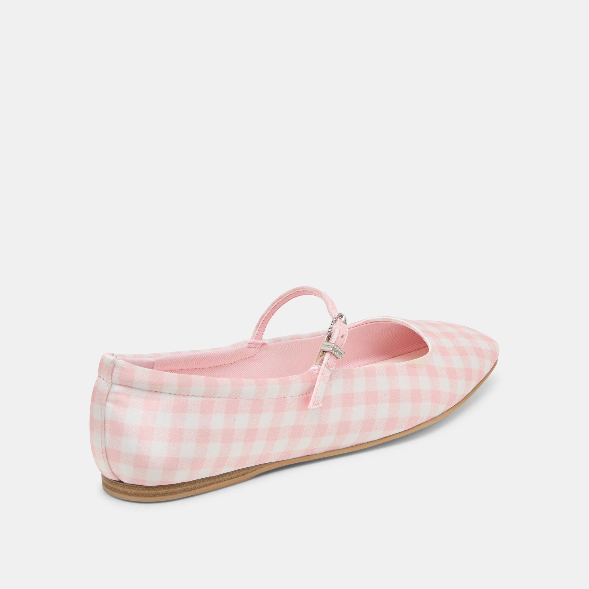 REYES X BYRDIE Golf Wide Ballet Flats - Pink Plaid Gingham Slip-On Shoes for Women | Comfortable & Stylish for Casual Wear, Office, and Golf Outings