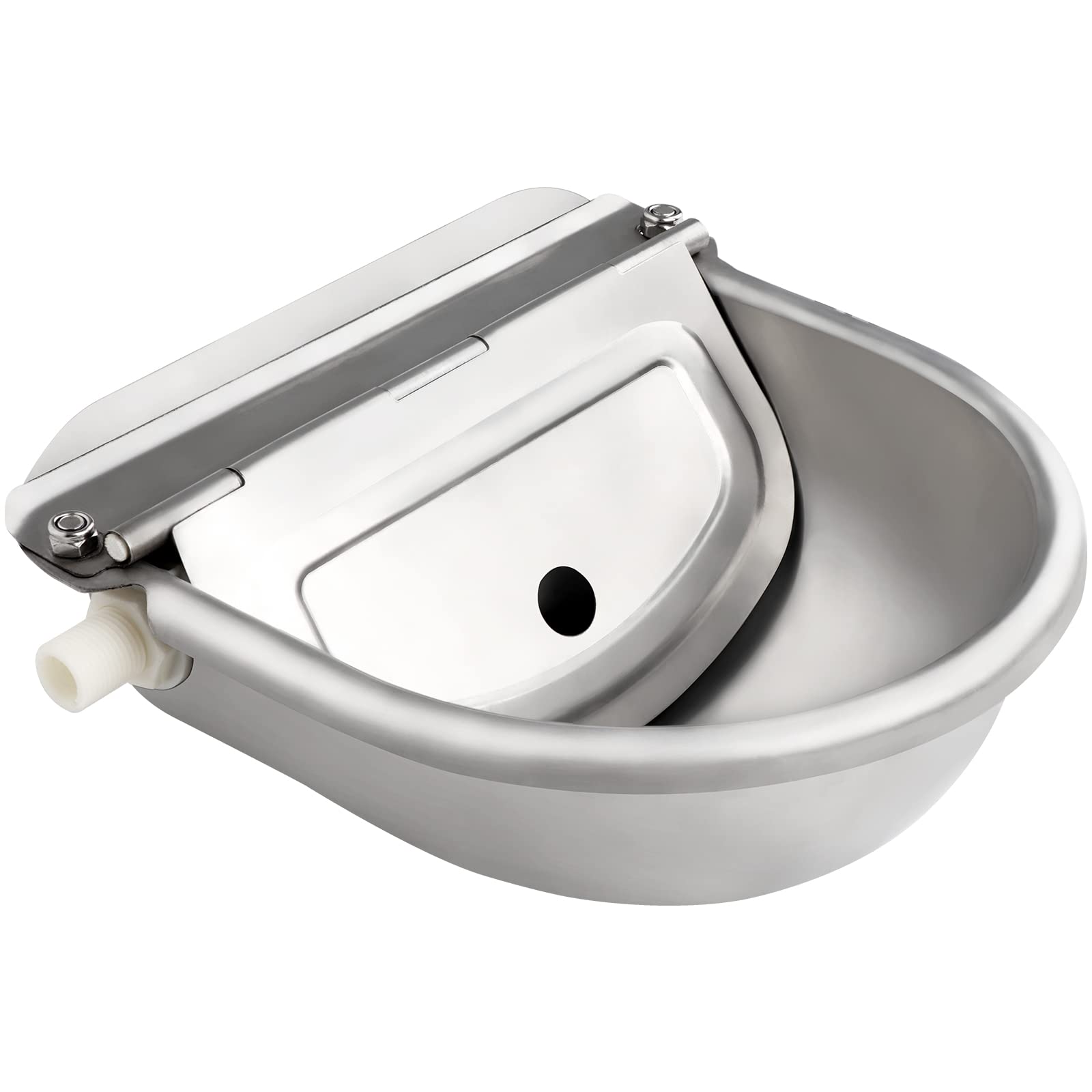 Automatic Livestock Water Bowl with Float Valve - Self-Filling Waterer for Horses, Goats, Pigs, Dogs - Durable Animal Drinking Bowl for Barns, Farms & Pastures - Perfect for Stable, Ranch & Outdoor Use