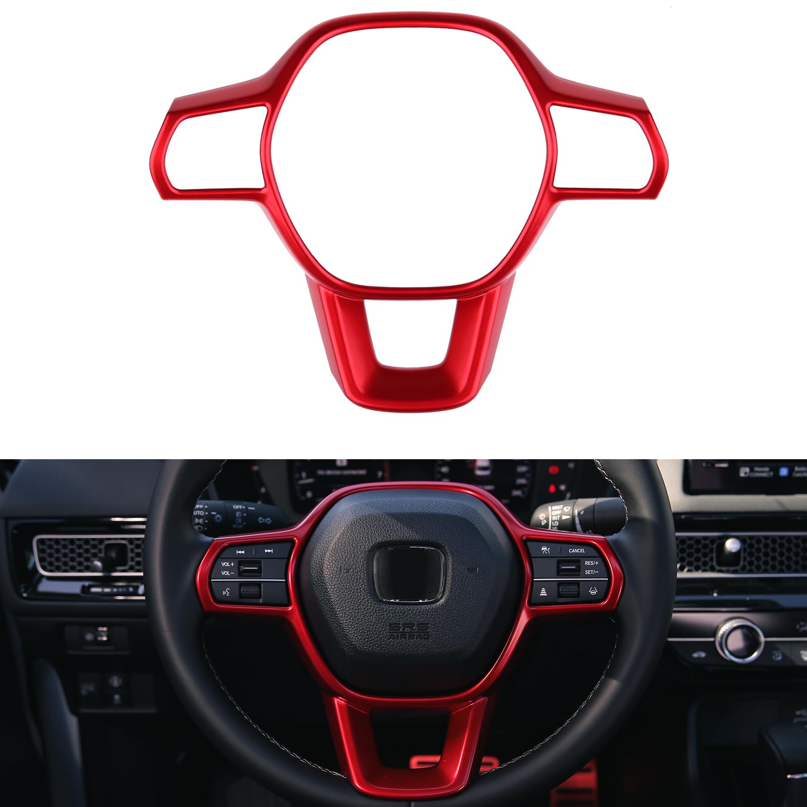 Premium Interior Trim Accessories for 2022-2025 Honda Civic 11th Gen | Compatible with CR-V/HR-V/Accord 2023-2025 | Red Car Decor | Enhance Your Car's Style & Comfort for Daily Commute & Road Trips