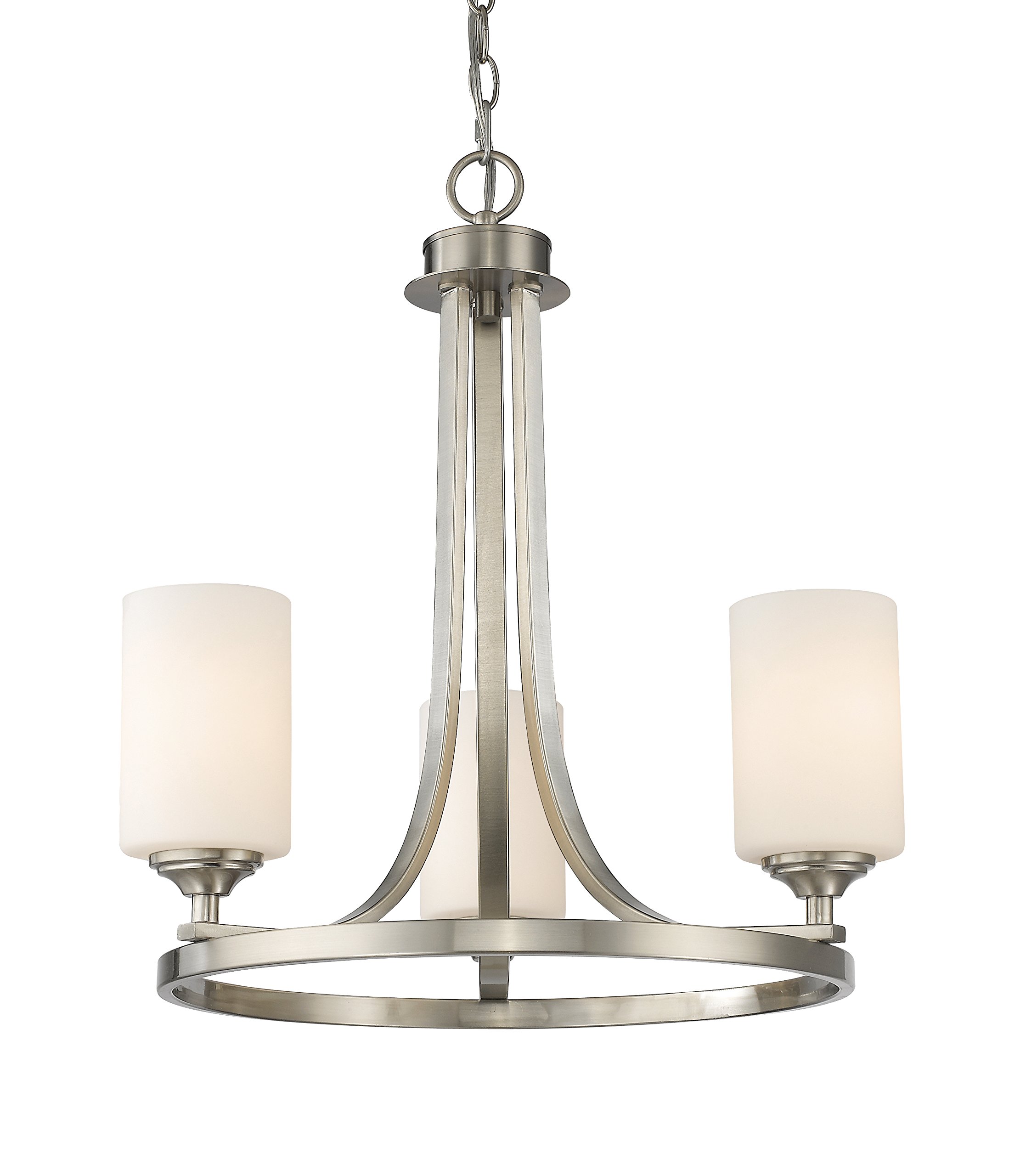 zLite 3-Light Modern Chandelier - Elegant Ceiling Lighting Fixture for Dining Room, Bedroom & Living Room Decor