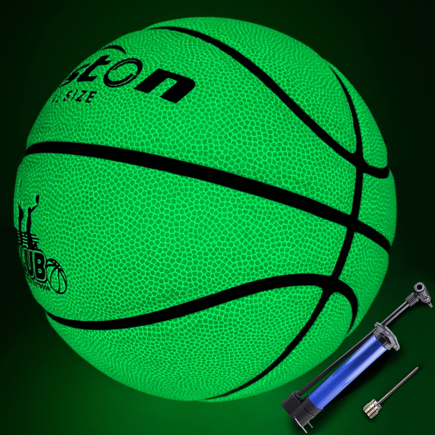 Senston Glow in The Dark Basketball - Size 7 LED Light Up Basketball for Kids, Men & Women - Indoor/Outdoor Night Basketball Games & Backyard Fun