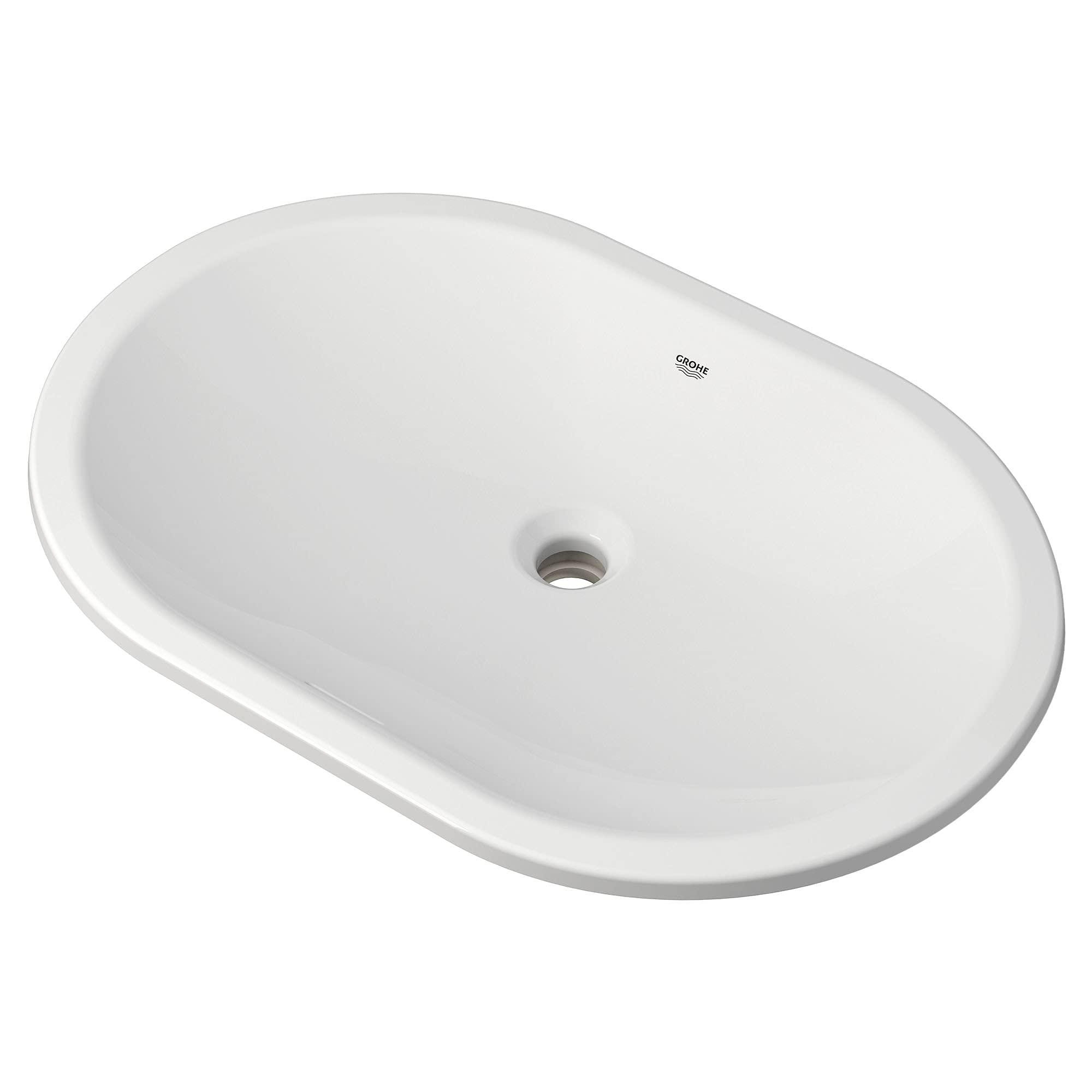 GROWE 39673000 Essence Bathroom Sink Faucet - Alpine White Finish - Single Handle Waterfall Spout - Perfect for Modern Bathroom & Vanity Decor