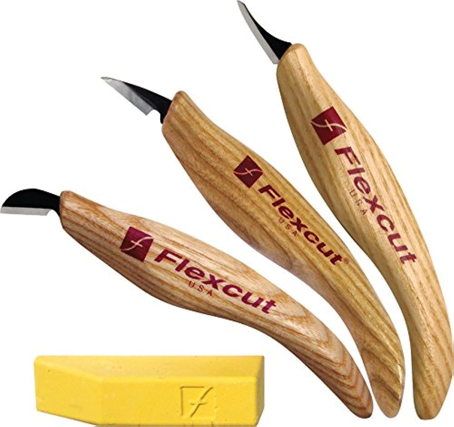 FLEXCUT Detail Knife Set - Professional Wood Carving Tools for Artists & DIY Projects - Perfect for Whittling, Sculpting & Crafting