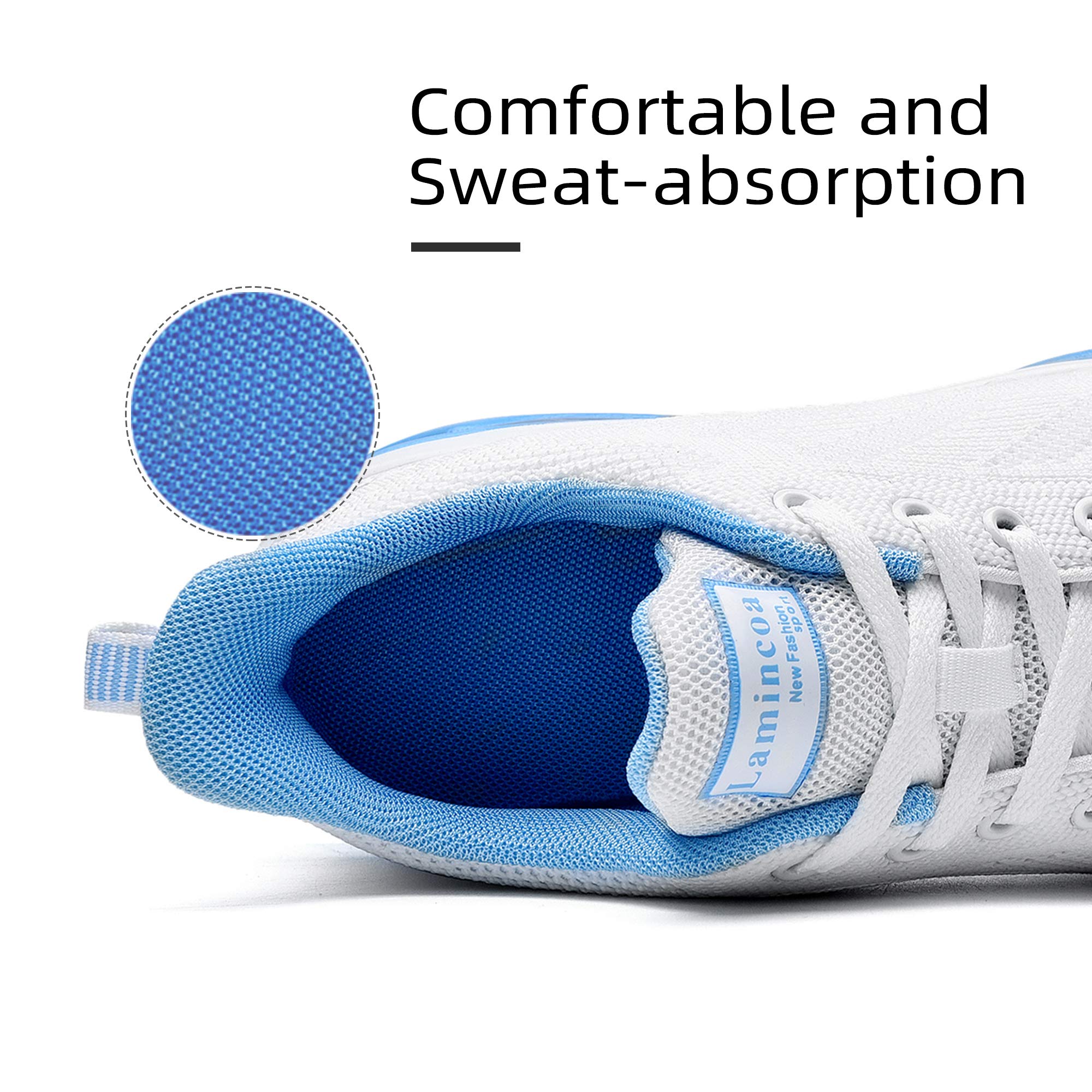 Lamincoa Women's Lightweight Walking & Running Shoes - Non-Slip Tennis Sneakers with Breathable Mesh & Air Cushion for Gym, Workout, Sports | Perfect for Jogging, Fitness Training & Daily Wear