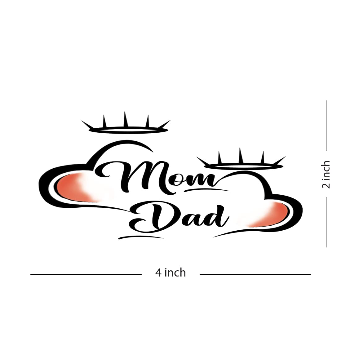 Waterproof Temporary Tattoo Set - Mom Dad Family Love Design | Long Lasting Fake Body Art for Parties, Weddings & Special Occasions
