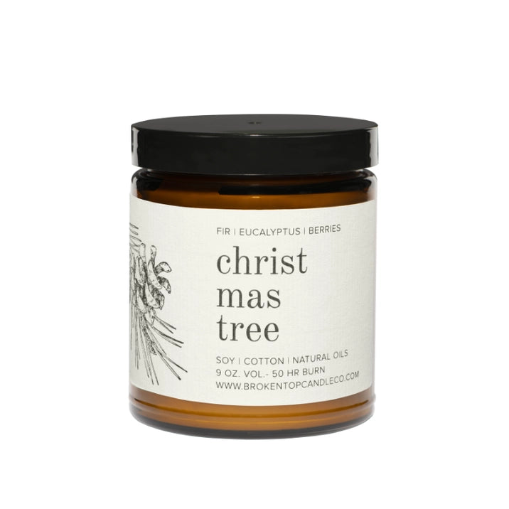 9 oz Christmas Tree Soy Candle - Handmade Holiday Scented Candle for Home Decor, Gifts & Cozy Winter Ambiance