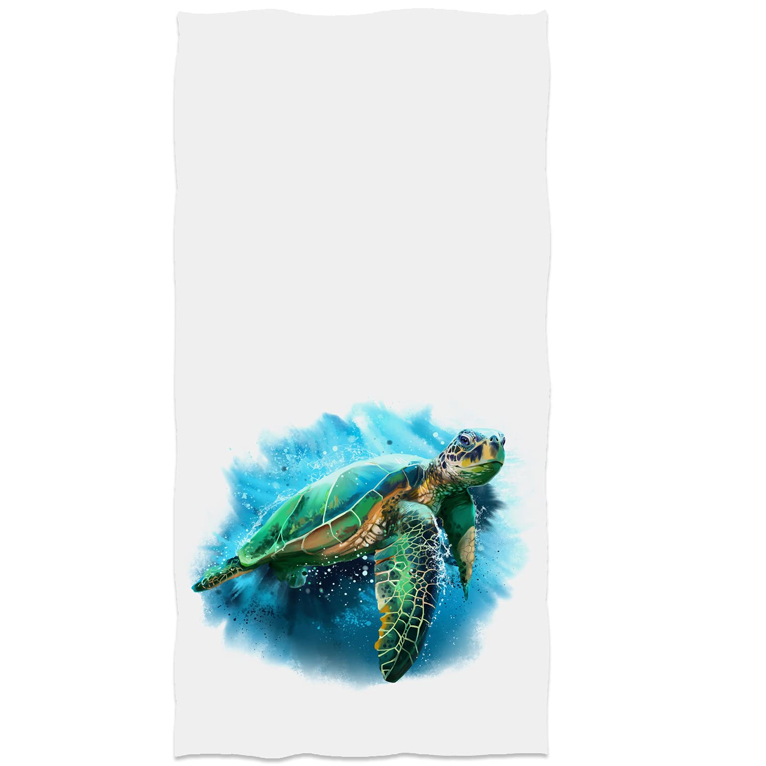 Sea Turtle Hand Towels - Soft Absorbent Bath & Kitchen Towels 13.6