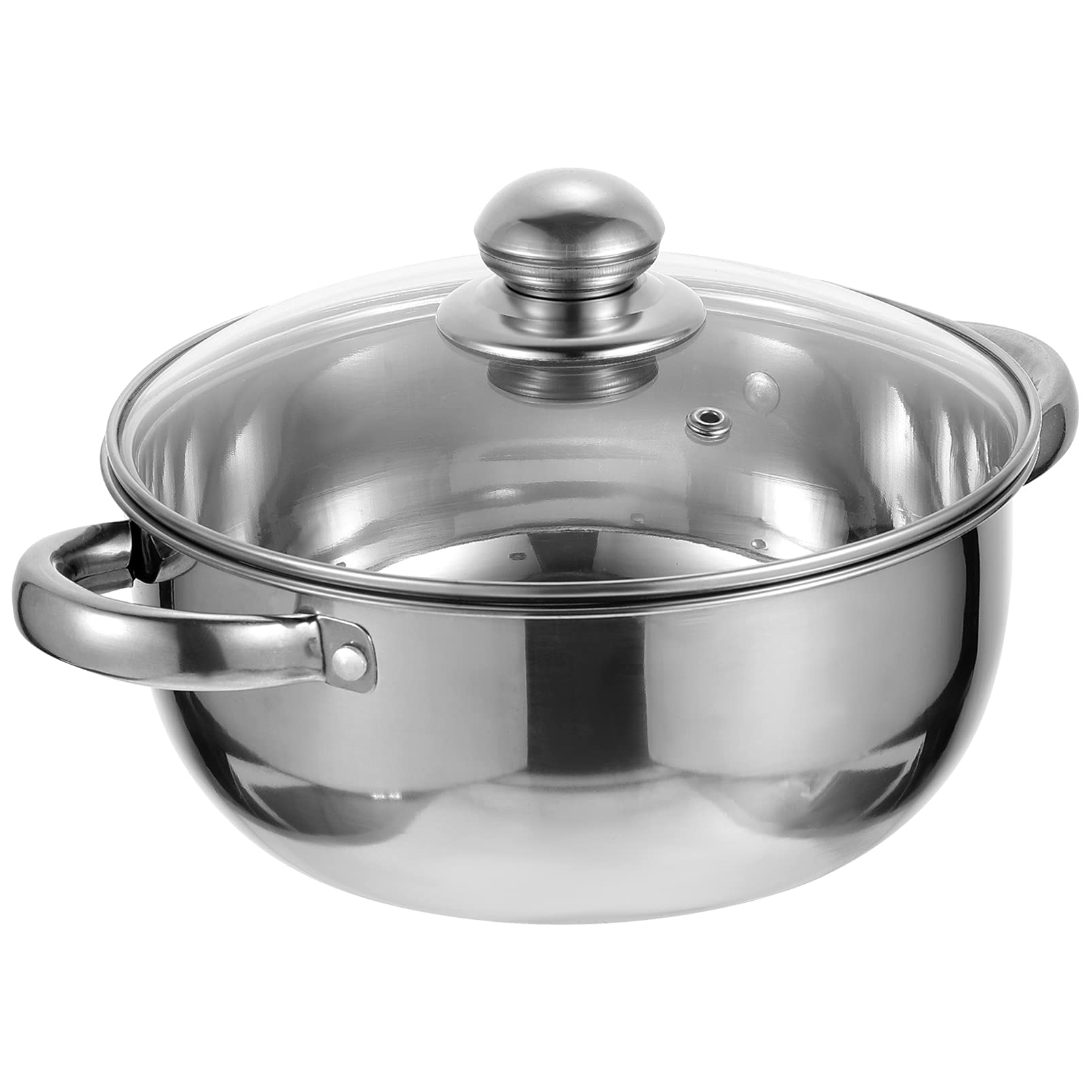 Stainless Steel Vegetable Steamer Pot with Lid - 20cm Multi-Purpose Soup, Pasta, Stockpot & Sauce Pot for Induction Cooktops - Perfect for Home Cooking & Restaurant Use - Ideal for Steaming Vegetables, Making Soups, and Preparing Pasta Dishes