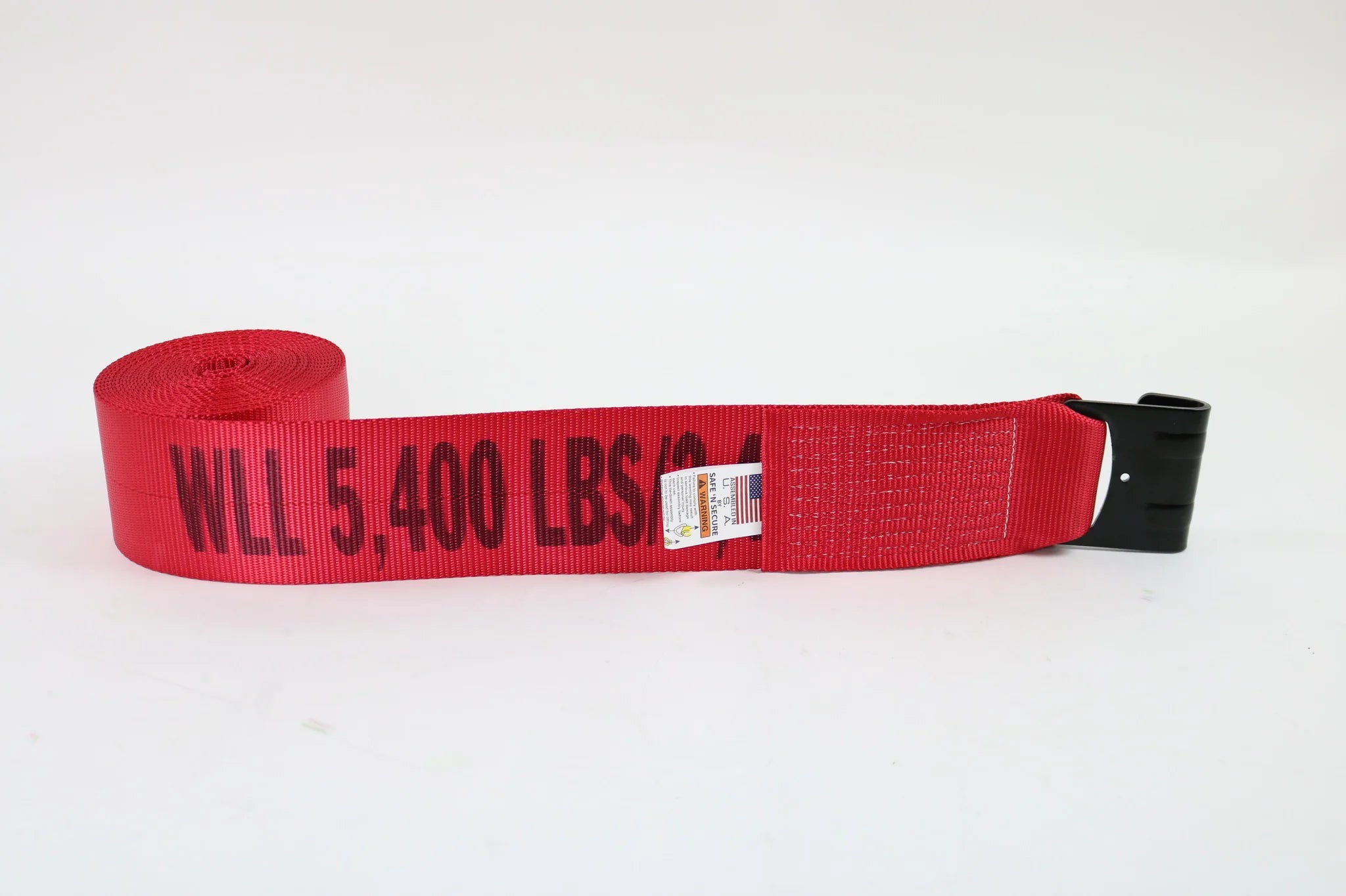 4-Pack 40' Winch Straps with Flat Hooks - Heavy Duty Tie Down Straps for Trucks, Trailers & Off-Road Vehicles - Perfect for Securing ATVs, Motorcycles & Cargo During Transport