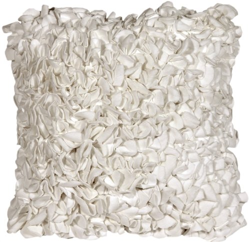 Summer Blossom White 18x18 Decorative Throw Pillow | Soft Couch Pillow for Living Room, Bedroom & Outdoor Patio Decor