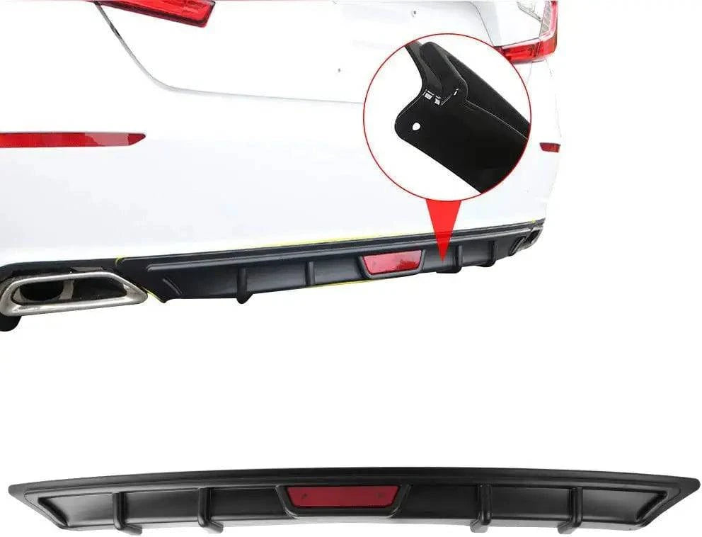 2018-2022 Honda Accord Rear Diffuser - Unpainted Matte Black OE Style Bumper Lip Spoiler | Perfect for Car Mods & Street Racing Style Upgrades