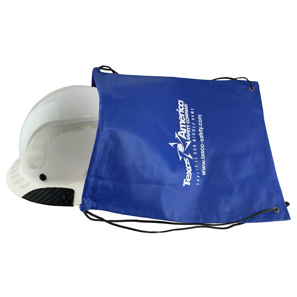 Fiberglass Composite Full Brim Safety Hard Hat - ANSI Certified White Construction Helmet with Reflective Decals & Tote Bag - Ideal for Construction Workers, Electricians, and Industrial Safety