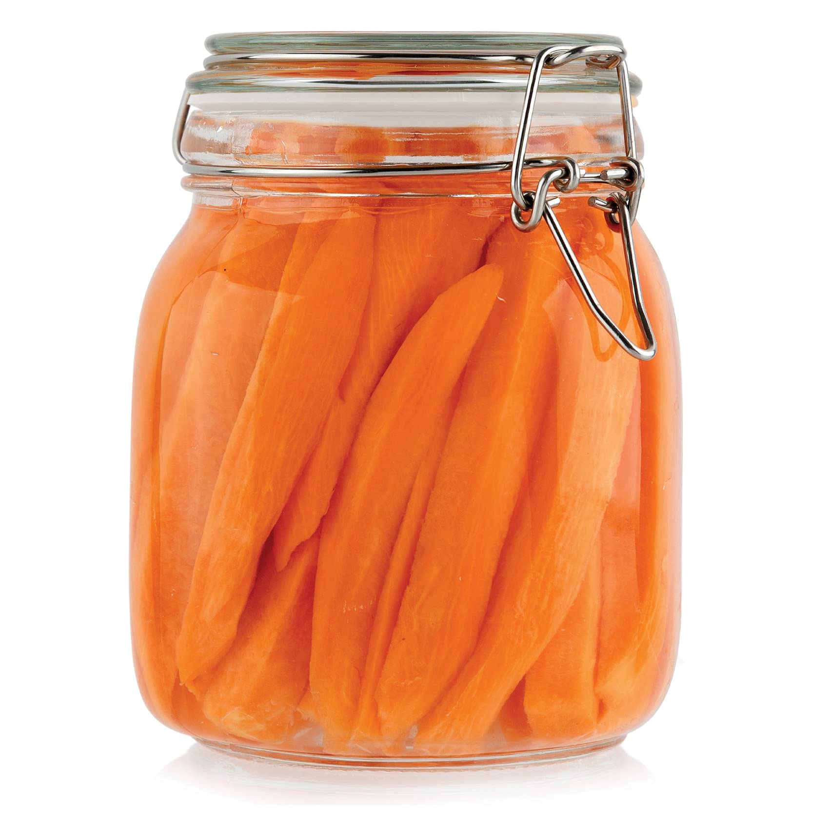 Galashield 32 oz Glass Jars with Airtight Lids - Leak Proof Food Storage Containers for Kitchen, Pantry & Meal Prep | BPA-Free Canisters for Dry Goods, Spices & Bulk Foods